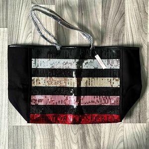 Sequin Victoria’s Secret Black Tote